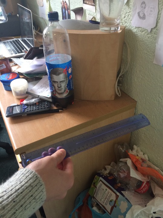 Pete's small desk