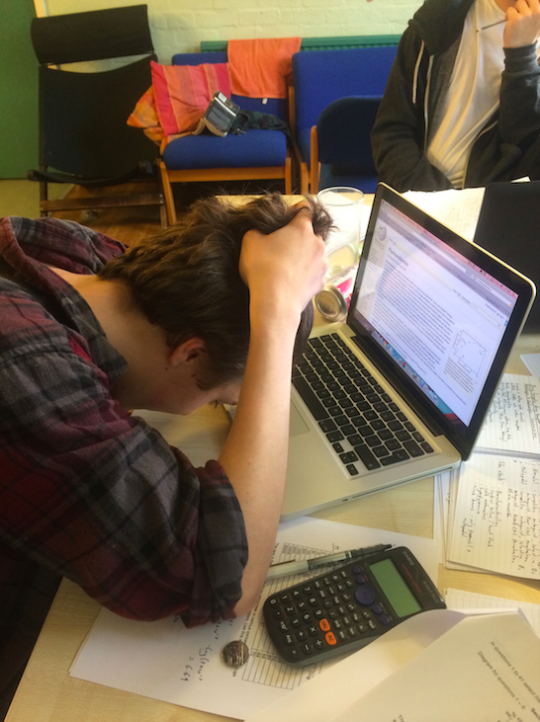 He's just realised he doesn't have dyslexia 