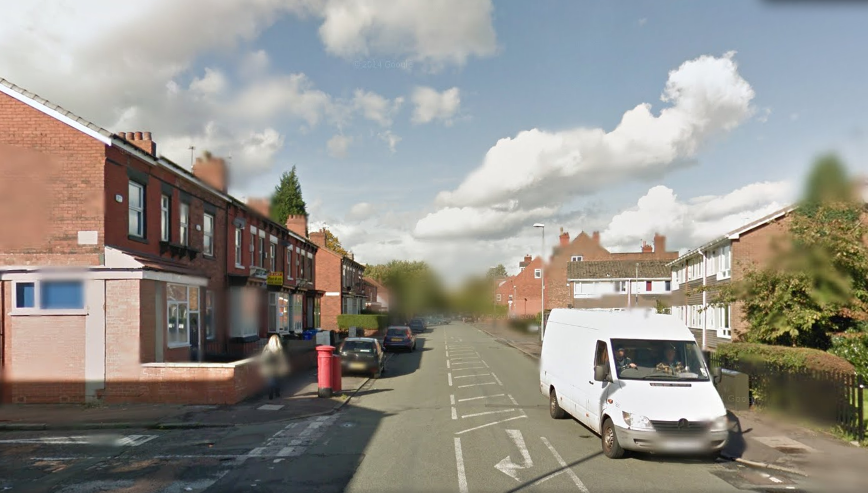 The frightening attack happened on Friday night on Ladybarn Lane 