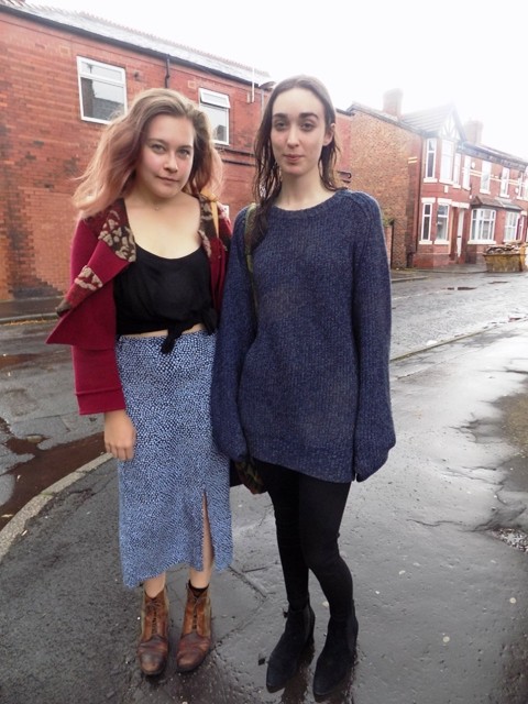 Menna and Scarlett. In true Fallowfield fashion Menna rocks some vintage inspired pieces.