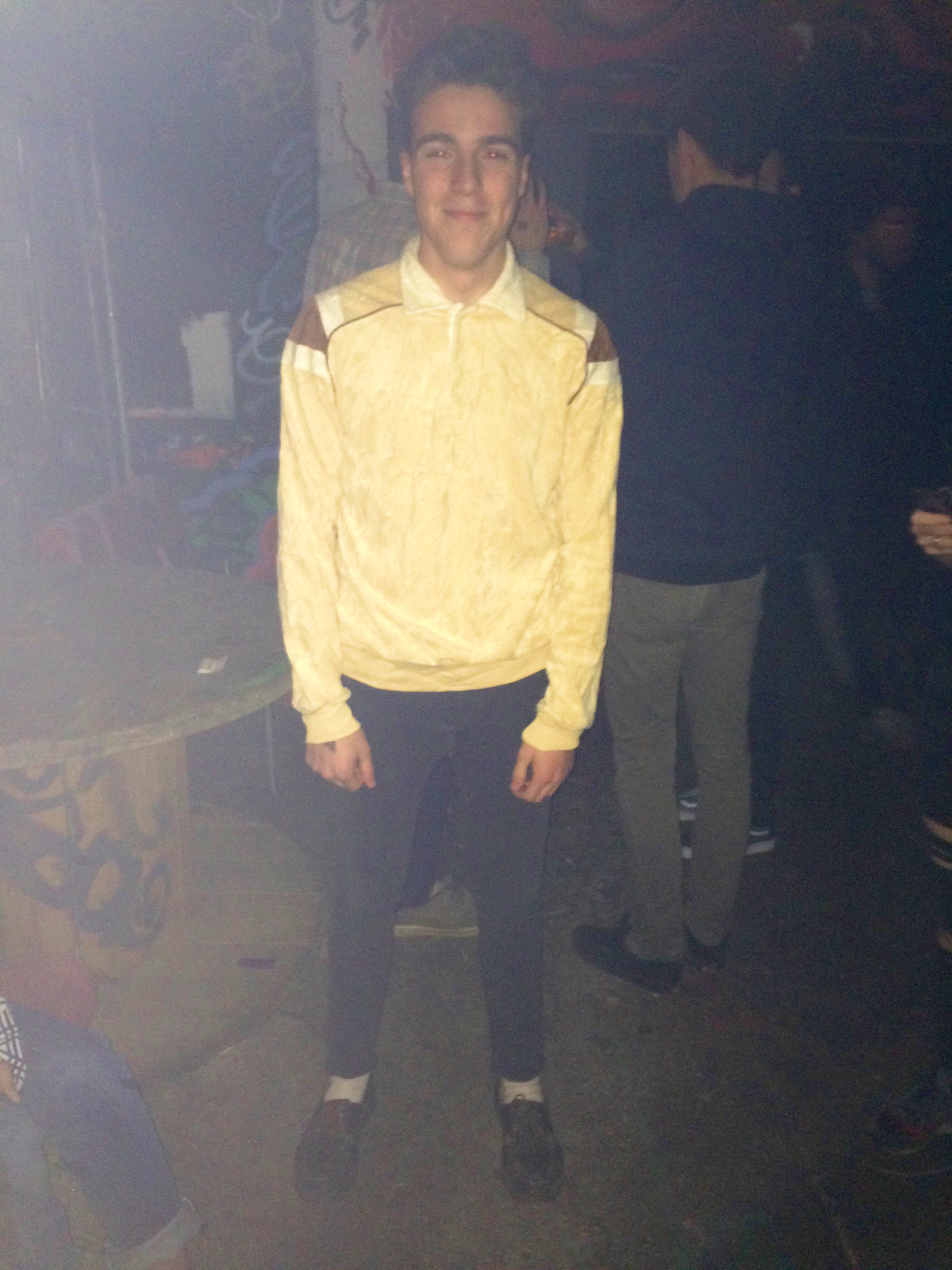 Max, 2nd Year PPE Velvet retro polo top? Why not!