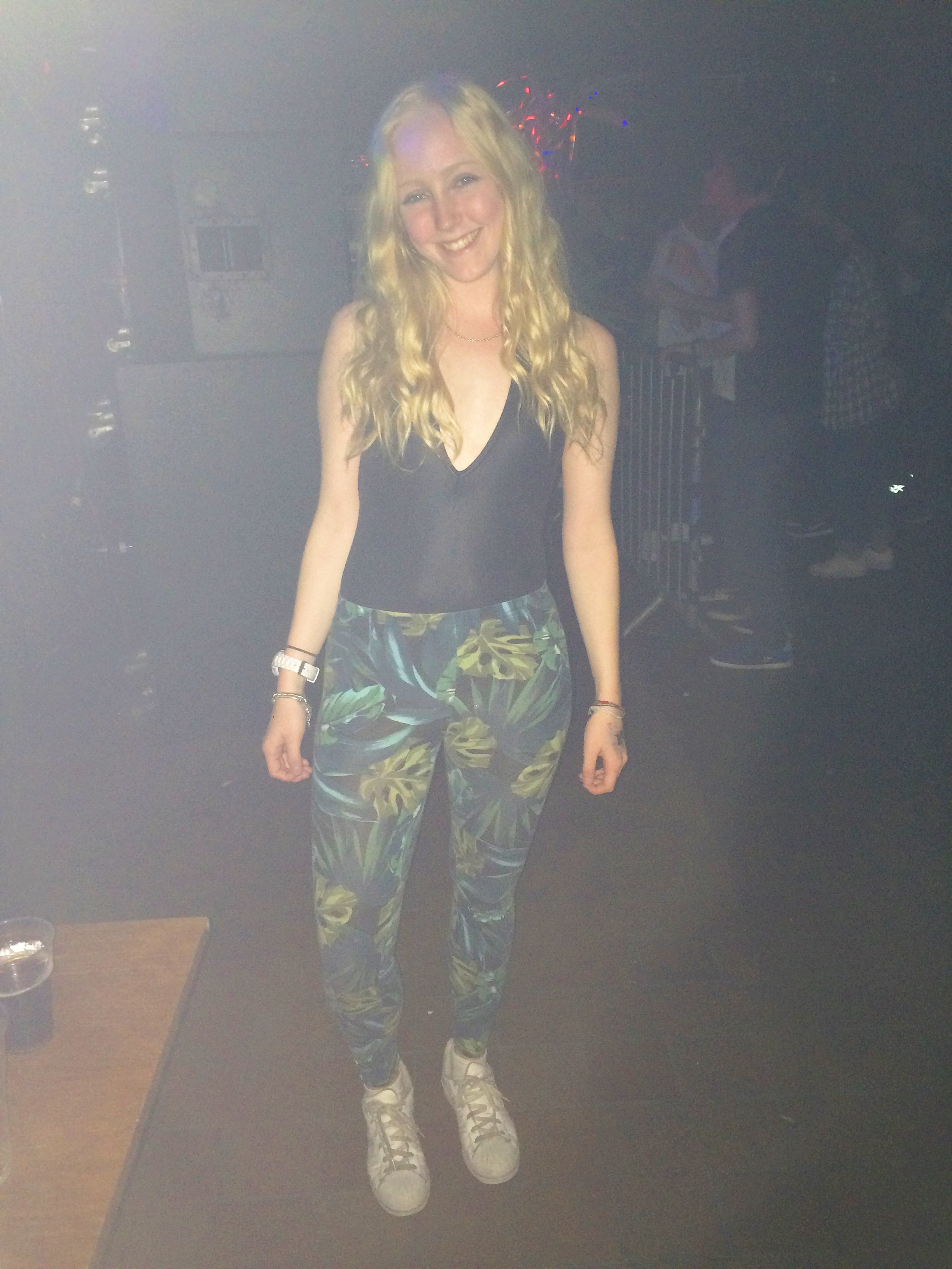 Becki, 1st Year Management and Leisure Becki made sure she stood out in the crowd in these fab jungle print leggings.