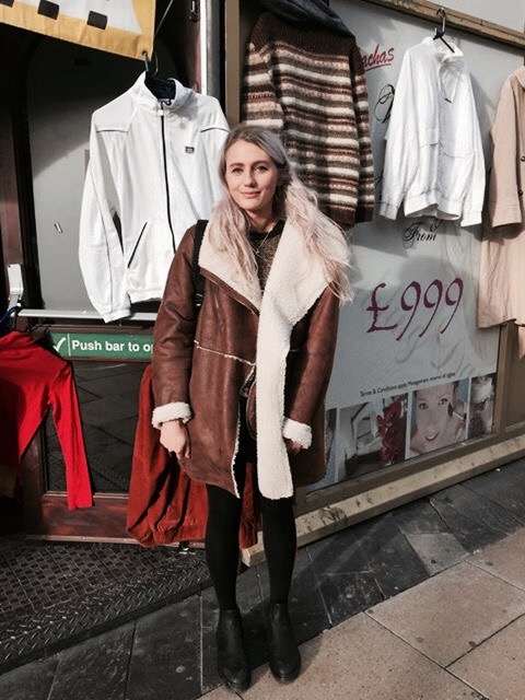 Sarah Wright No need to look sheepish your coat is on point!