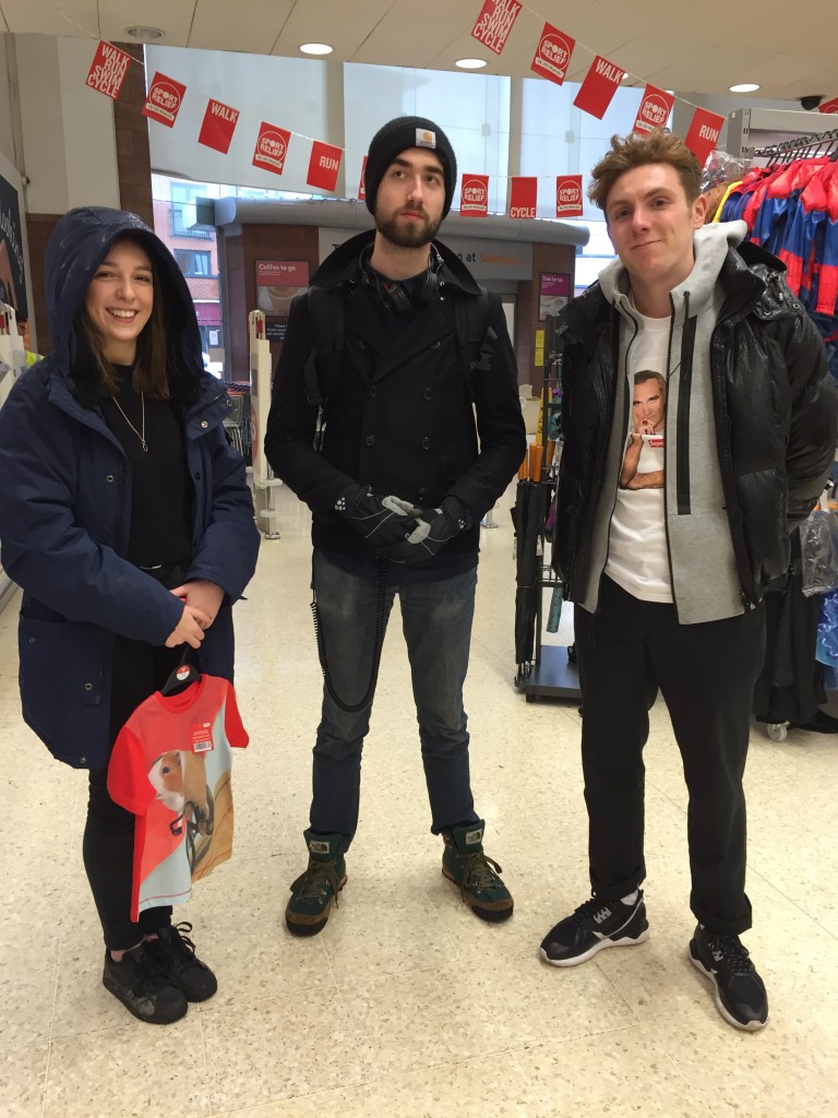 Ash Roberts, French, 2nd Year, Harris Bailey, Archaeology, 2nd Year and Josh Thompson, Maths, 2nd Year
