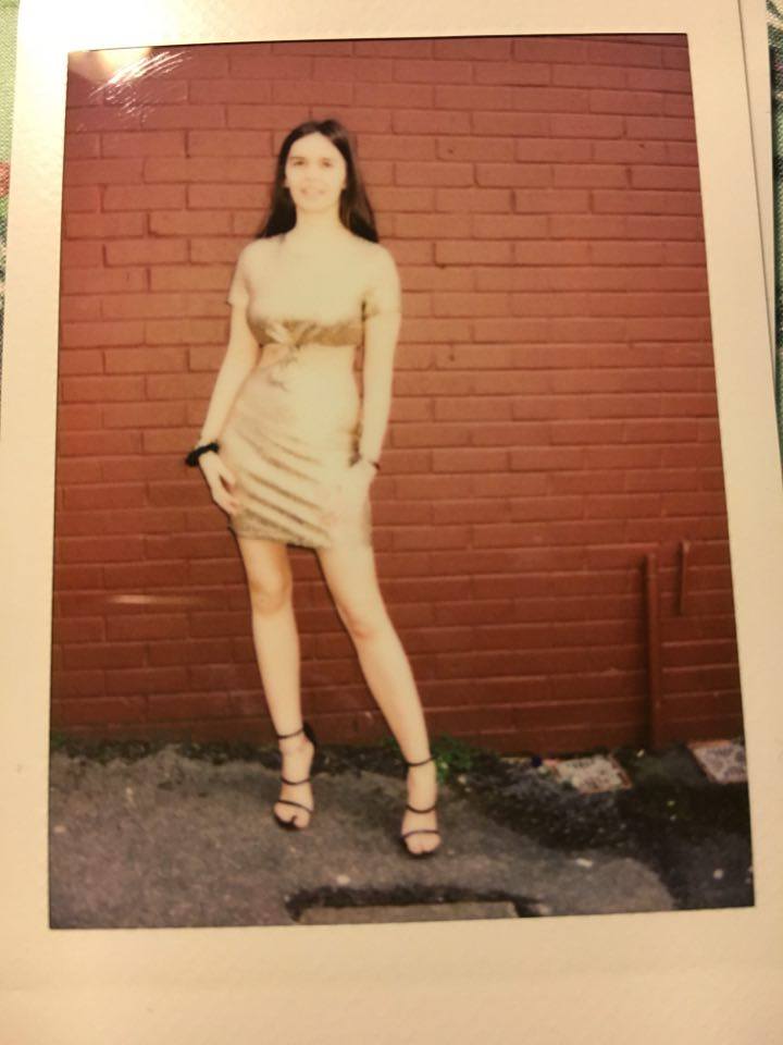 A Missguided gold t-shirt dress with slits in the side and a knot in the middle, £8