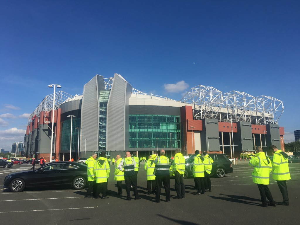 Old Trafford, after the bomb scare