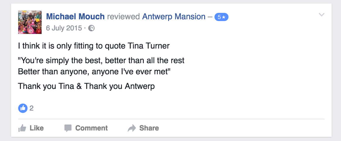 Nothin sums up Antwerp quite like Tina Turner
