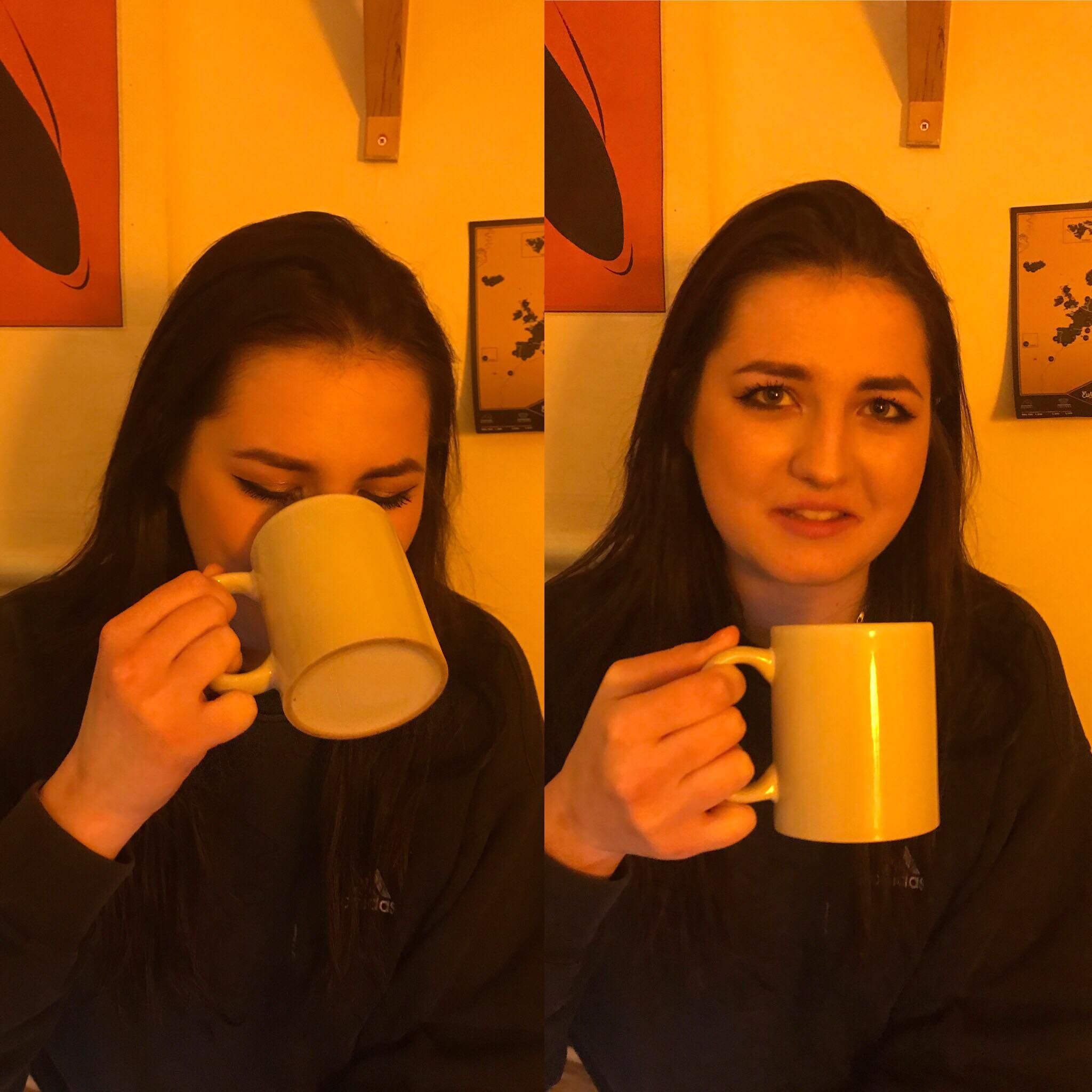 Image may contain: Cafe, Restaurant, Human, Person, Coffee Cup, Cup