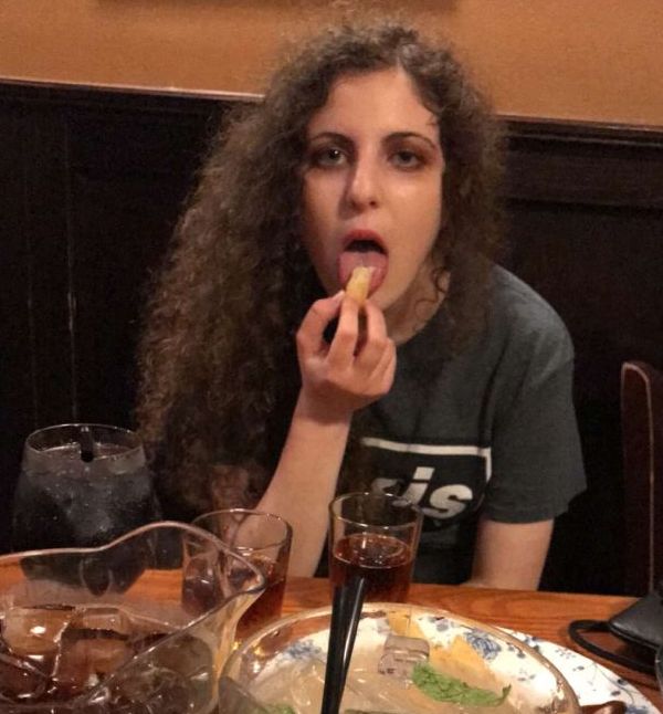 Image may contain: Photography, Photo, Portrait, Face, Female, Drink, Beverage, Dining Table, Table, Furniture, Dish, Meal, Food, Person, Human
