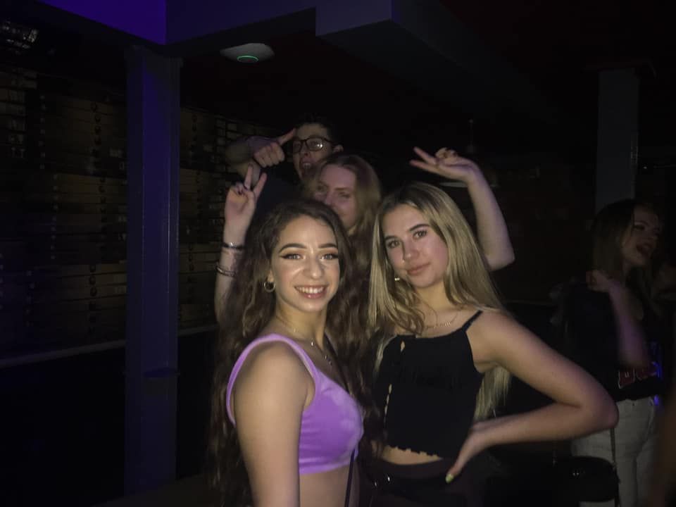 Image may contain: Disco, Apparel, Clothing, Party, Night Life, Night Club, Club, Person, Human