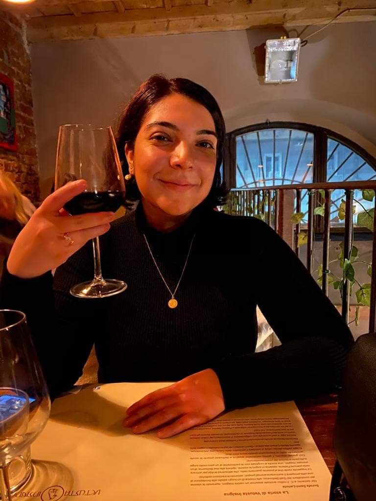 Image may contain: Home Decor, Red Wine, Dating, Wine Glass, Goblet, Human, Person, Alcohol, Beverage, Drink, Wine, Glass
