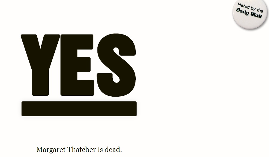 Thatcher's Dead