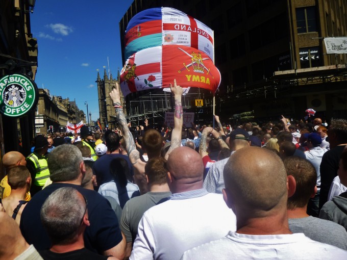 The march underway