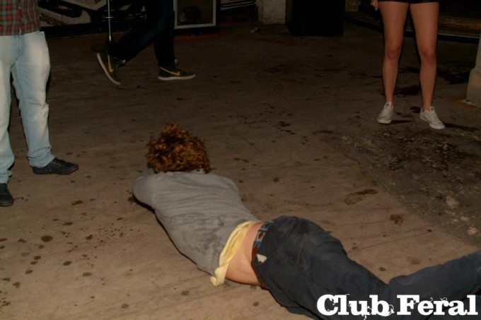 Feral floor perhaps isn't the most hygienic place to do the worm