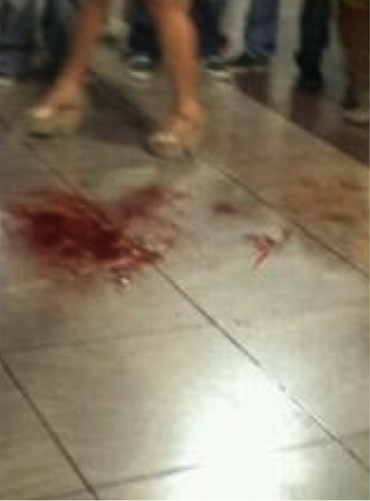 The bloody floor