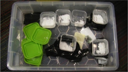 Unstable Chemicals recovered  (Credit: NE Counter Terrorism Unit)