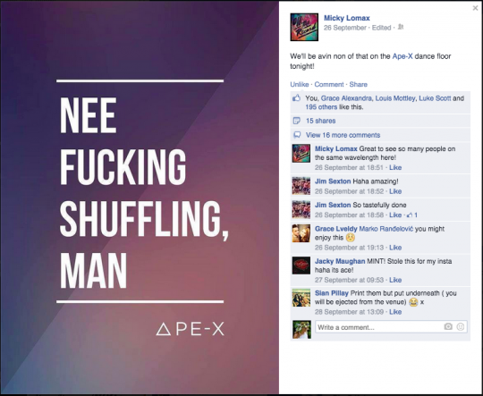 nee shuffling facebook