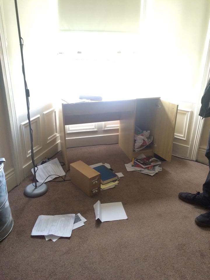 ransacked