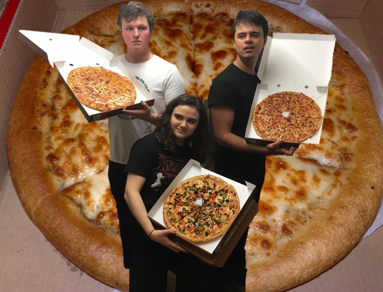 Image may contain: Person, People, Human, Pizza, Food