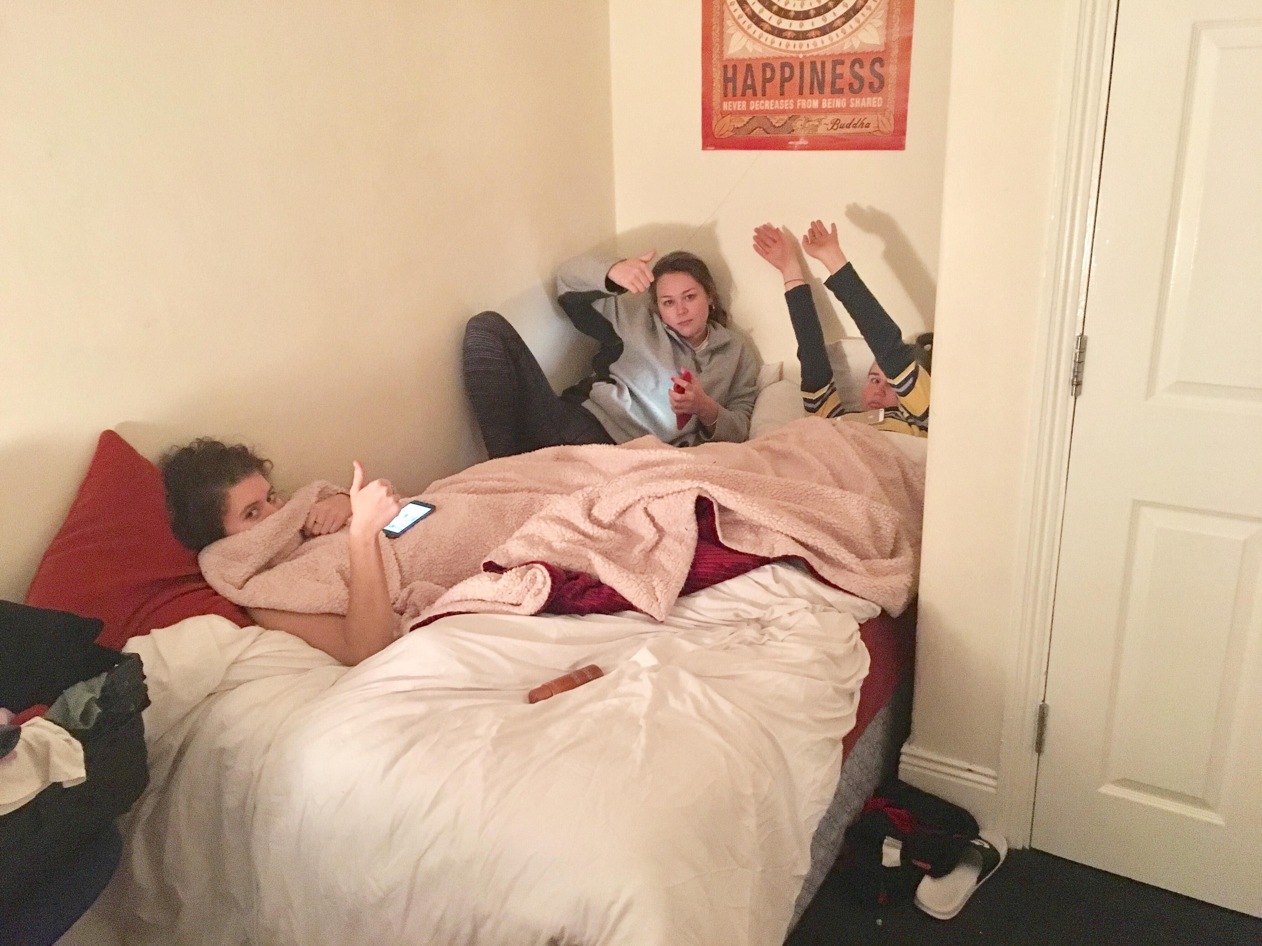 Image may contain: Furniture, Bed, Person, People, Human