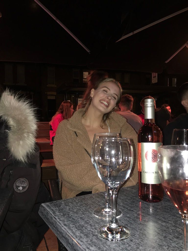 Image may contain: Drink, Beverage, Bottle, Glass, Person, People, Human