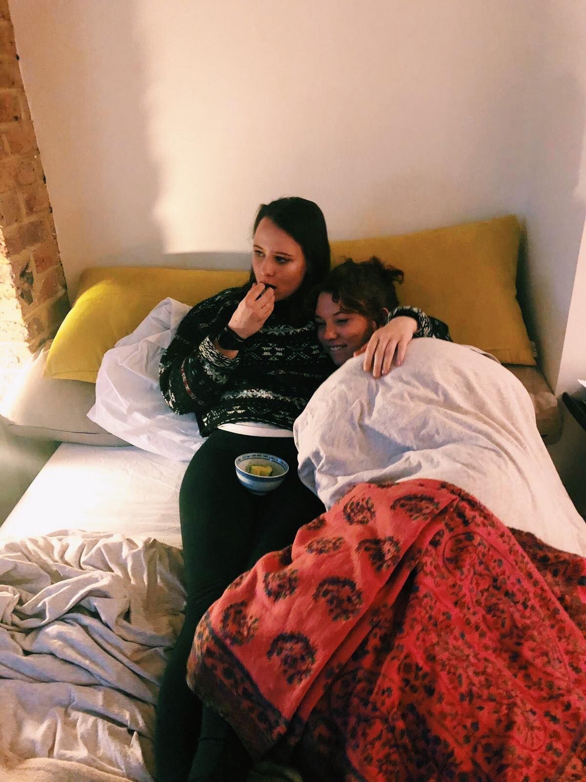 Image may contain: Bed, Indoors, Interior Design, Couch, Furniture, Person, Human