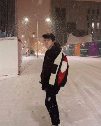 Image may contain: Blizzard, Storm, Winter, Snow, Person, Human, Outdoors, Nature