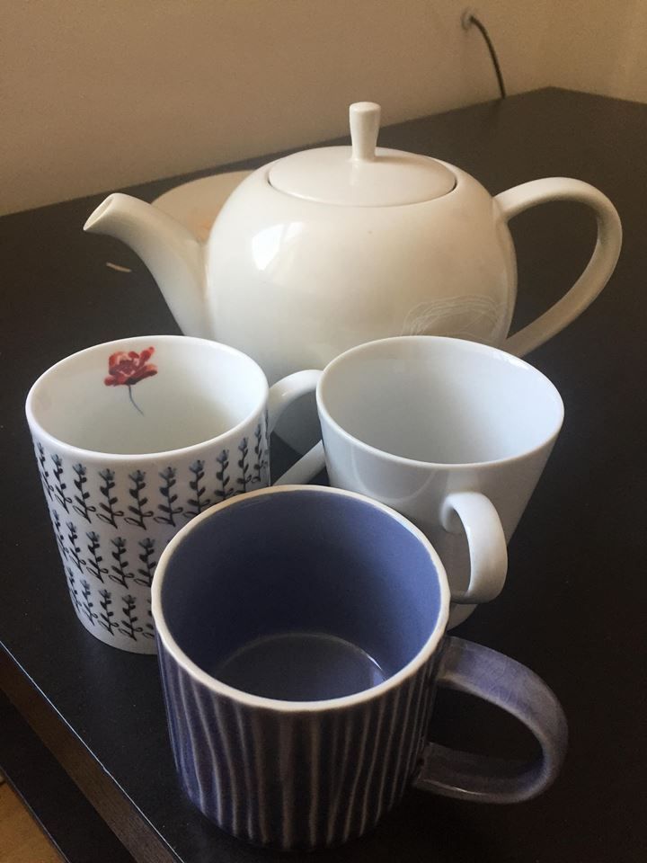 Image may contain: Pot, Teapot, Saucer, Porcelain, Art, Pottery, Coffee Cup, Cup