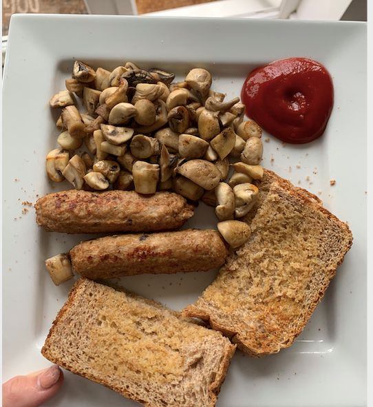 Image may contain: Person, Human, Plant, Toast, French Toast, Food, Bread