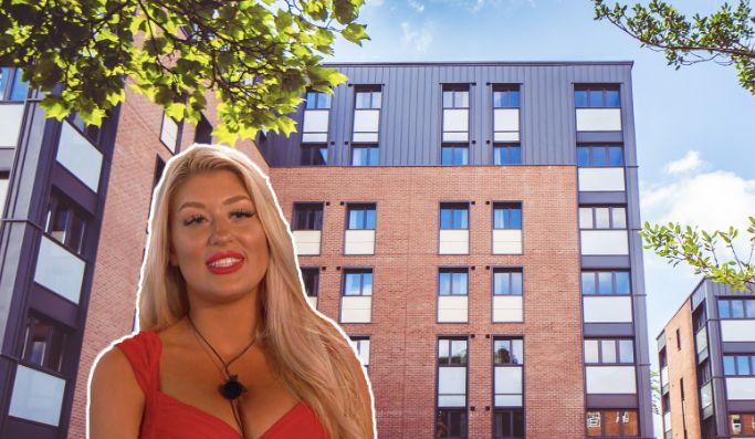 Image may contain: Face, Apartment Building, High Rise, Office Building, Town, Urban, City, Child, Female, Teen, Woman, Girl, Blonde, Kid, Human, Person, Condo, Building, Housing