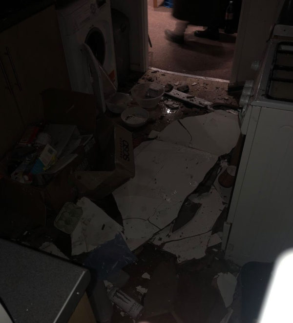 The falling ceiling