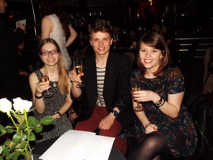 Drama Society toast their success.