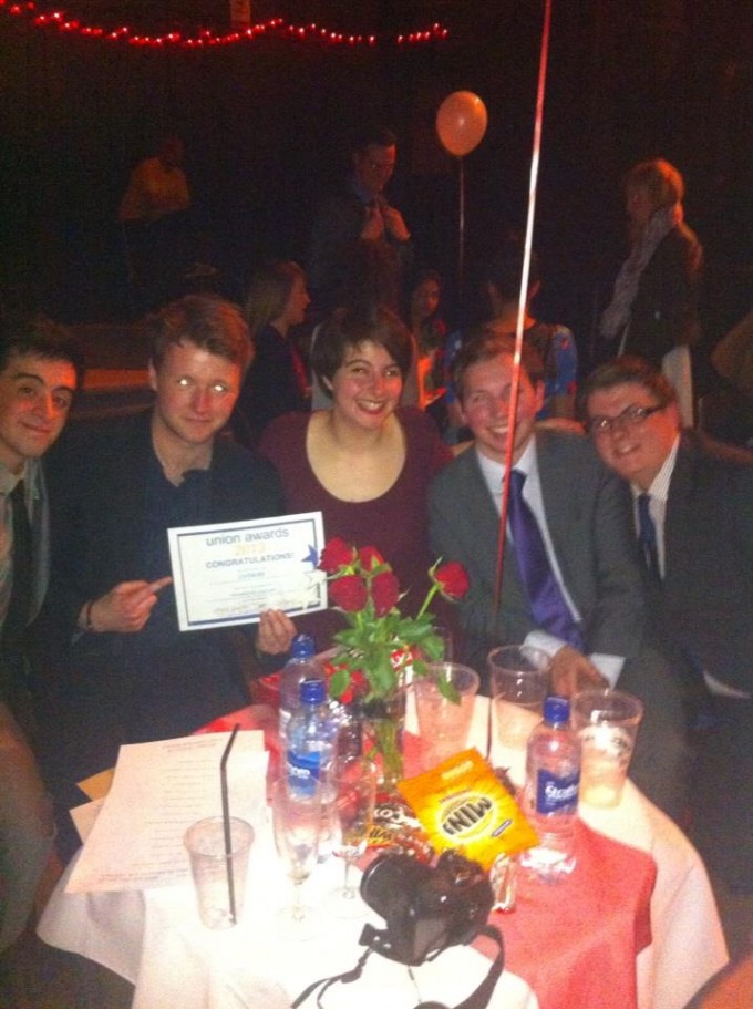 Livewire celebrate winning the award for Progress As A Society