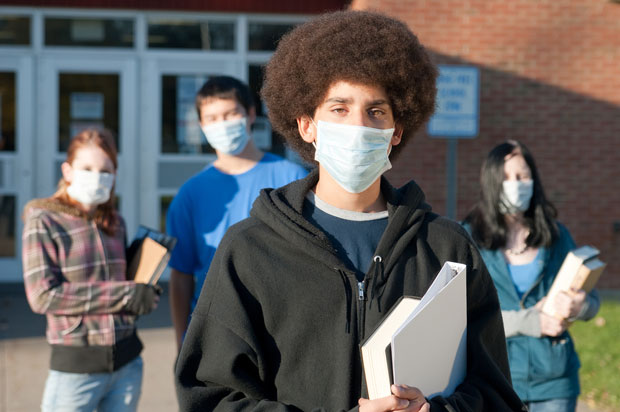 Freshers were spotted taking precautions on campus today. Photo: www.thesite.org