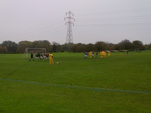 Charlie Creasy gets ready to take a free-kick