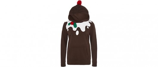 New Look- http://www.newlook.com/shop/womens/tops/brown-christmas-pudding-hoodie_289568627 