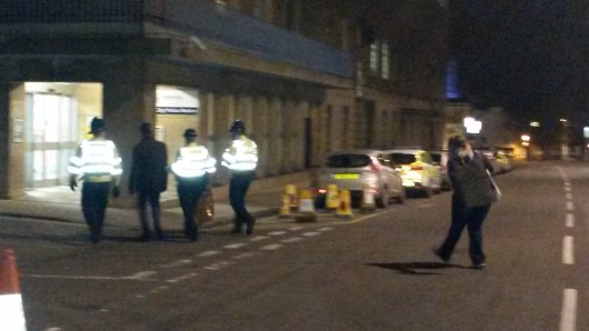 The infamous sign thrower getting nicked