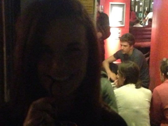 Half a celebrity selfie, really. Greg James is technically still in the picture...