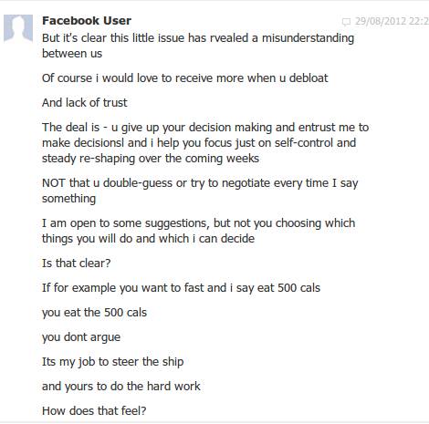 Sarah's online 'coach' Anna- whom she has since blocked- quickly became controlling.