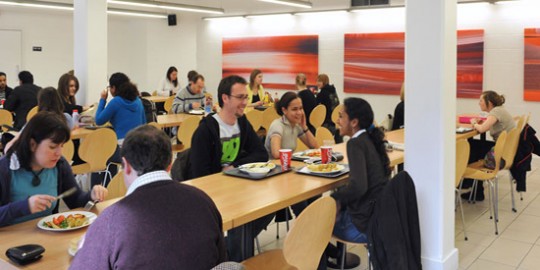 The cafeteria like feel really adds to the Campus Kitchen experience.