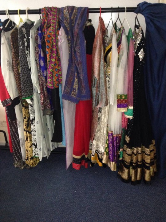 Some gorgeous clothes waiting to be showcased down the runway