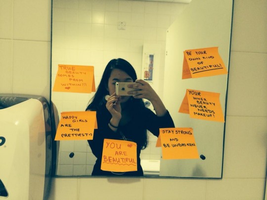 Notes in the Campus Kitchen toilets!