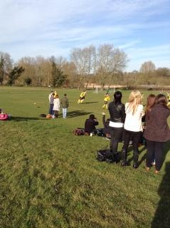 The UEA team celebrate their second goal