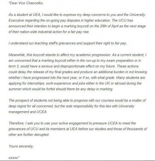 The email we are all being encouraged to send