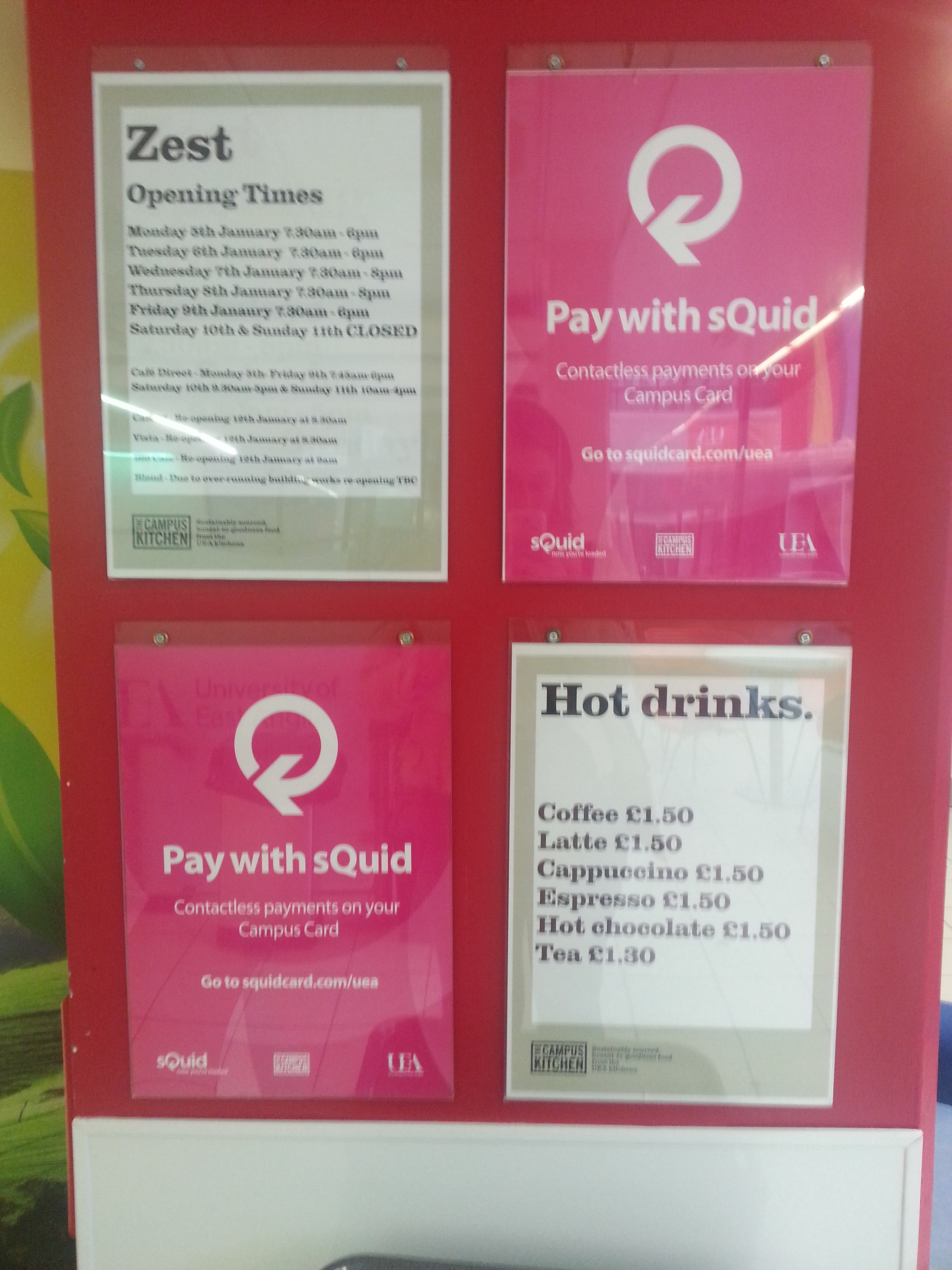 Students can now pay with their campus card by setting up an sQuid account online.