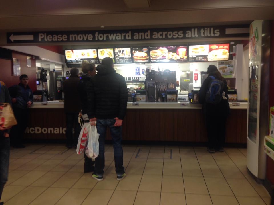 Armed man entered and demanded cash from tills.