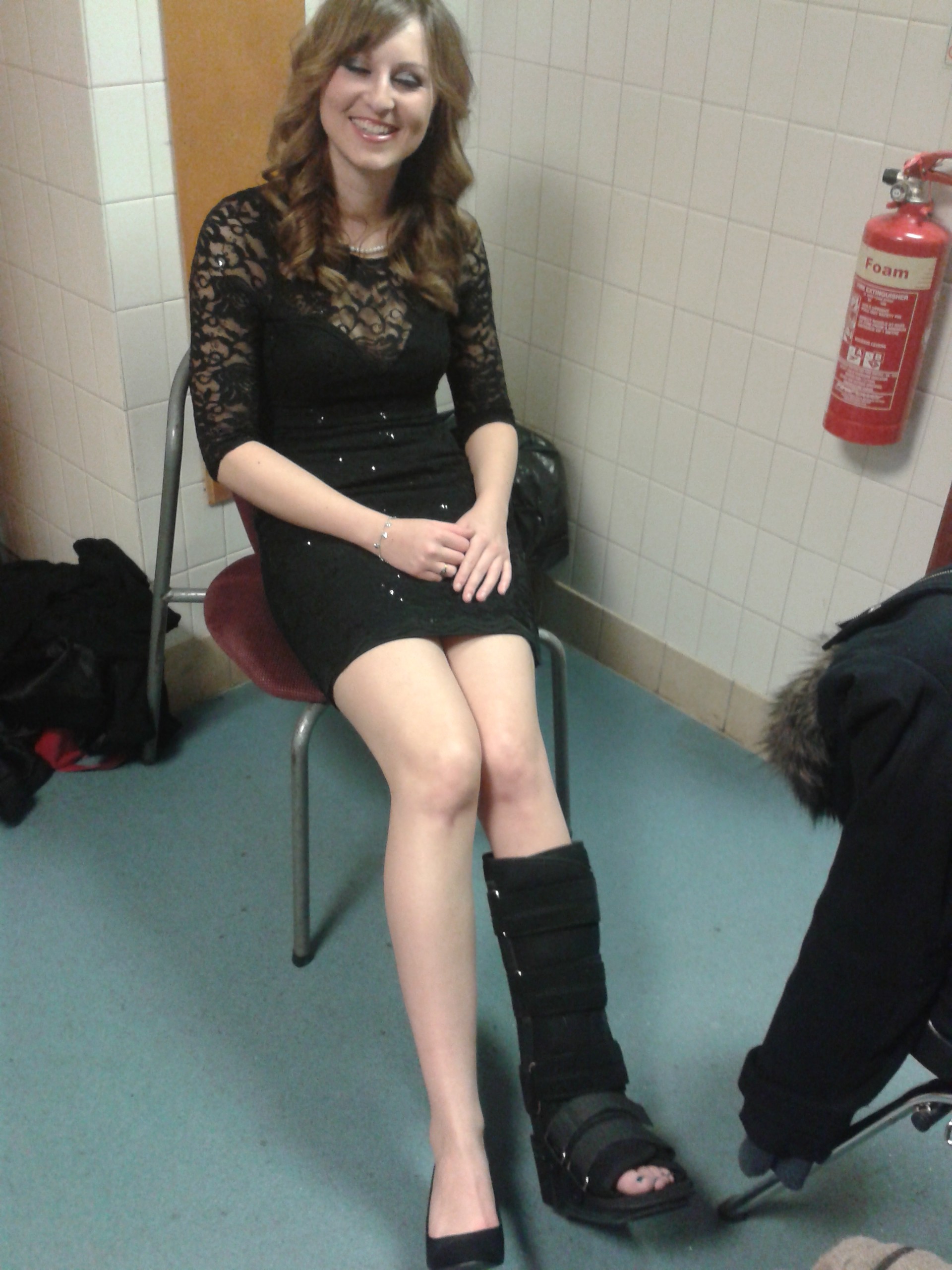 Heels were not an option for this girl