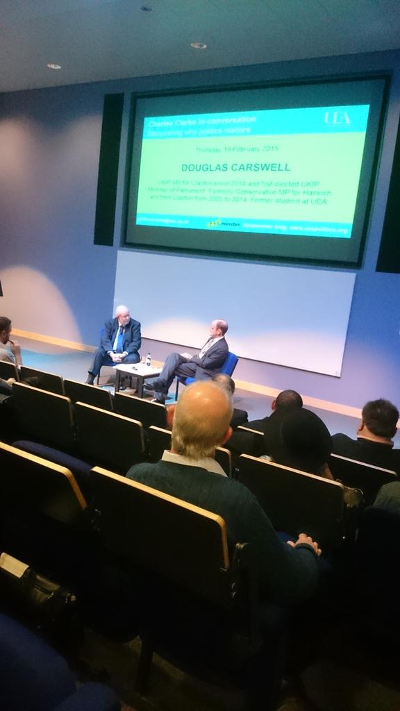 Carswell was giving a talk for PSI's "In Conversation" series. Photo: @LaughTrustLove