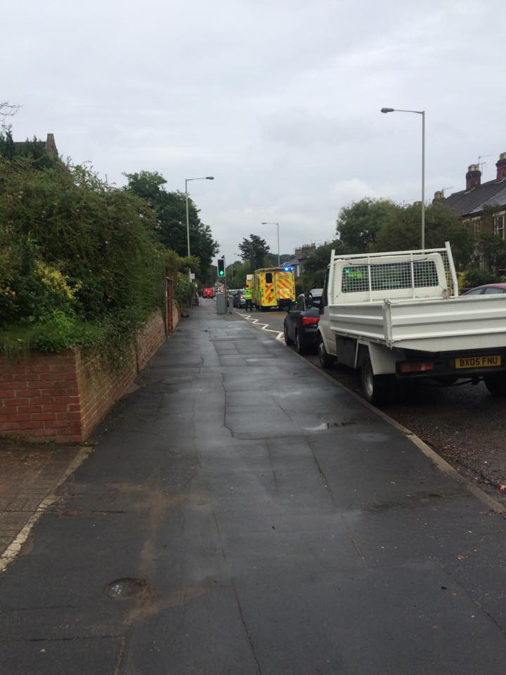 The ambulance upon arrival
