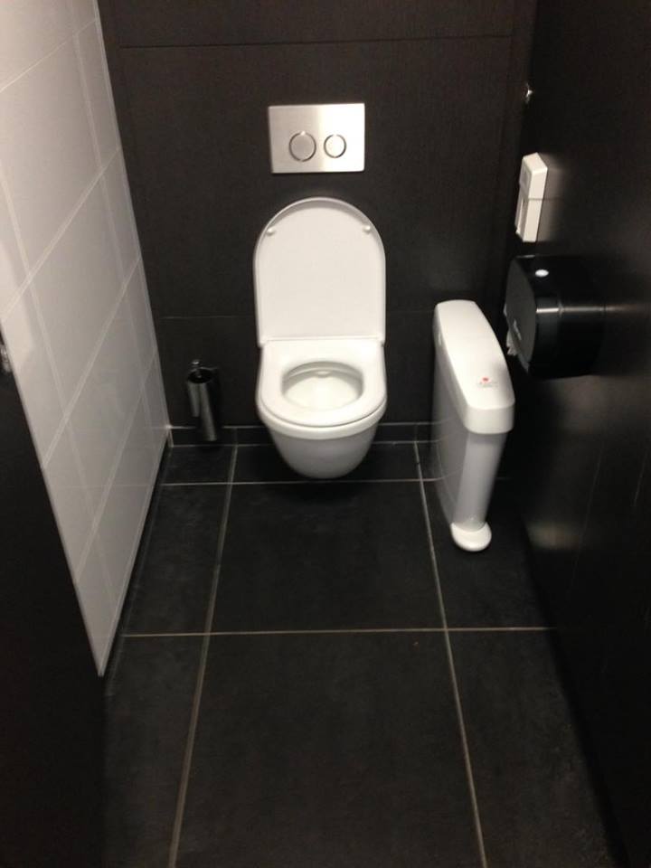 into cubicle